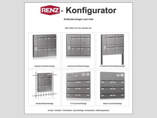 Briefkastenanlagen selbst erstellt dank RENZ - Konfigurator