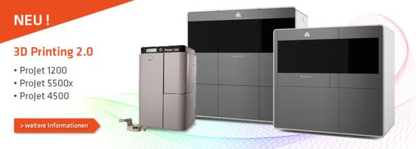 3D Systems neue 3D Drucker: ProJet 1200 - ProJet 4500 - ProJet 5500X