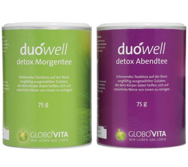 duówell detox Morgen- und Abendtee - Das innovative Tee-Duo zum Entschlacken, Entsäuern und Gewichtreduzieren