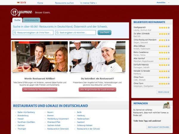 Alternative zu yelp - Bewertungsportal yumee bietet symphatische Aussichten