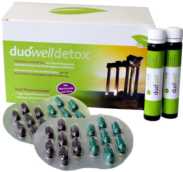 duówell detox - 4-Wochen-Vitalstoffkur zur natürlichen Reinigung im Apothekenfachhandel erhältlich
