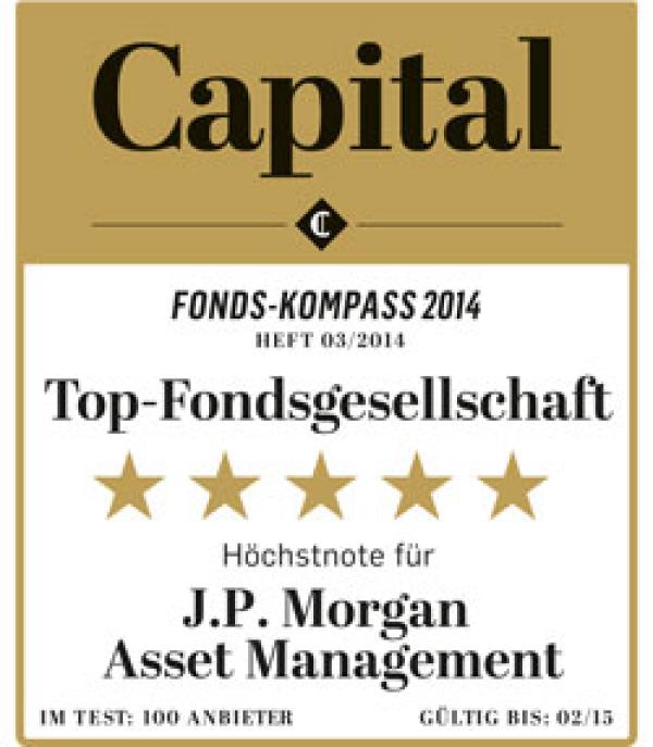 Capital-Fonds-Kompass: J.P. Morgan Asset Management erhält Fünf-Sterne-Höchstnote von Capital
