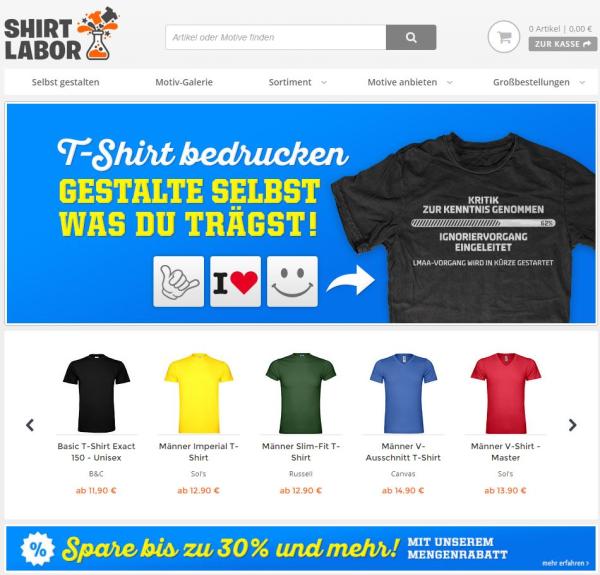 T-Shirts bedrucken mit Shirtlabor