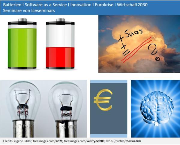 SaaS, Wirtschaft2030, Batterien und Innovation - Seminare in 2016 von Iceseminars 