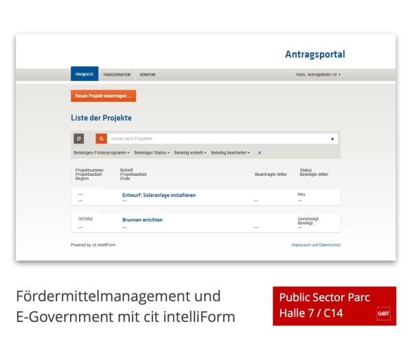 cit präsentiert neue Lösung für das Fördermittelmanagement auf der CeBIT