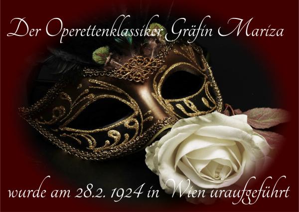 Uraufführung von Gräfin Mariza am 28. Februar 1924 - Engler Entertainment informiert