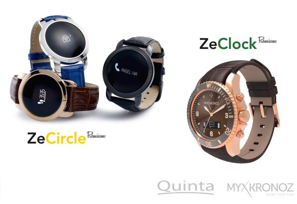 Smartwatch ZeCircle und ZeClock von MyKronoz als Premium-Version mit Echtleder-Armband