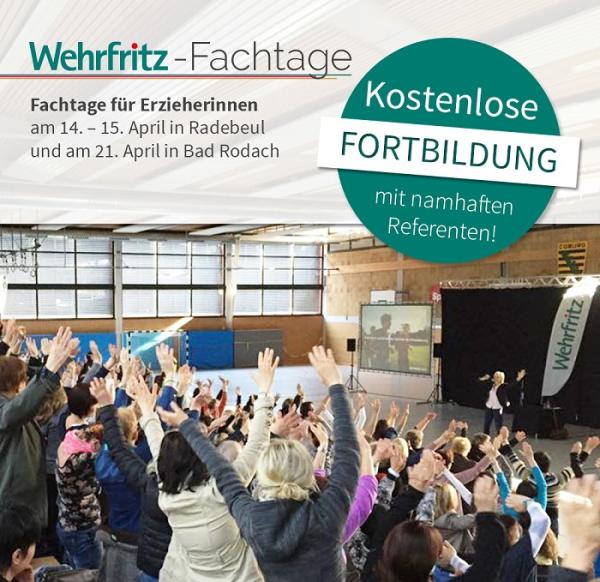 Kostenlose Wehrfritz-Fortbildung für Kita-Leitungen, Erzieher(innen) und pädagogische Fachkräfte