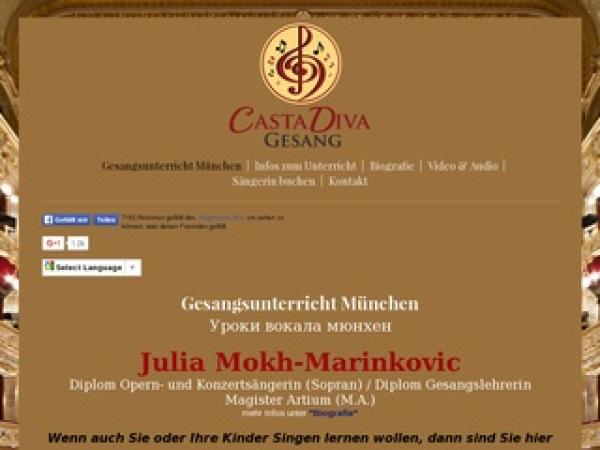  castadiva-gesang.de - professioneller Gesangsunterricht in München