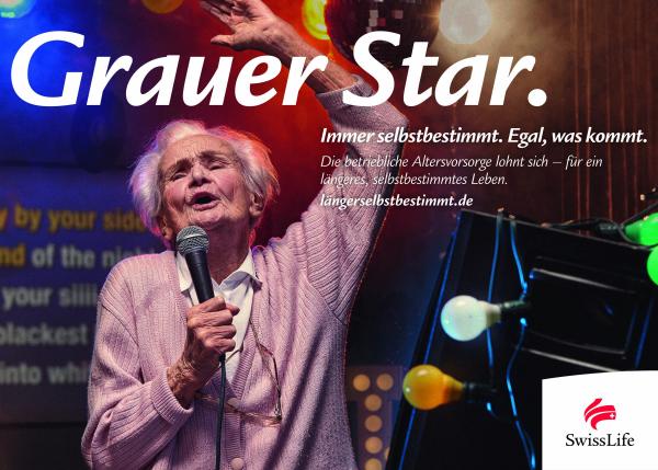 Mit "Grauem Star": Swiss Life startet Werbekampagne mit älteren Menschen für ein selbst bestimmtes Leben