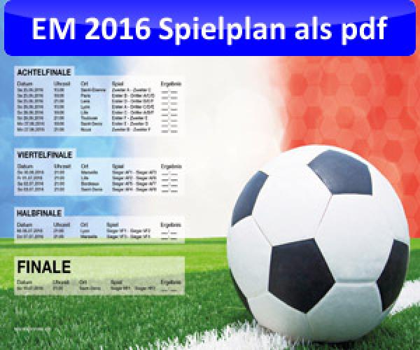 EM 2016 Spielplan: Kostenlos für alle Redaktionen - Mit allen Gruppen, Terminen, Ergebnissen & Spielorten