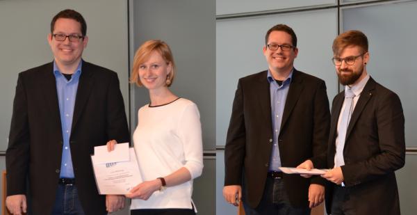 Lisa Möcking und Alexander Zimmermann gewinnen Informatik Preis an der Hochschule Reutlingen