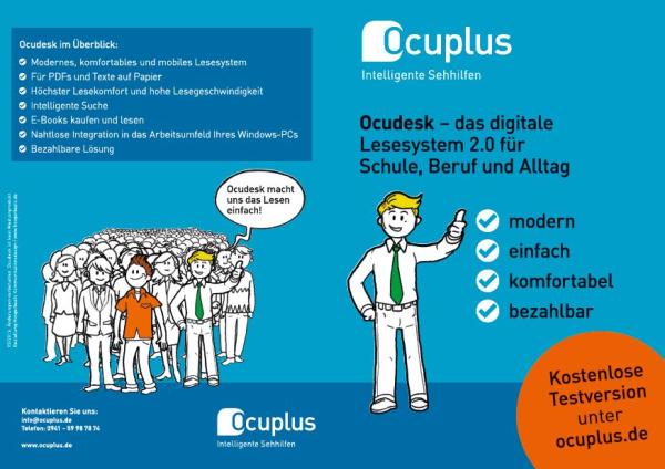 Ocudesk - das digitale Lesesystem 2.0 für Schule, Beruf und Alltag