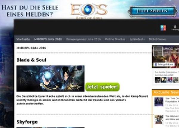 Unzählige MMORPG Spiele aus verschiedenen Genres auf mmog-welt.de