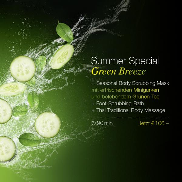 Neues Summer Special Green Breeze im Yi-Spa