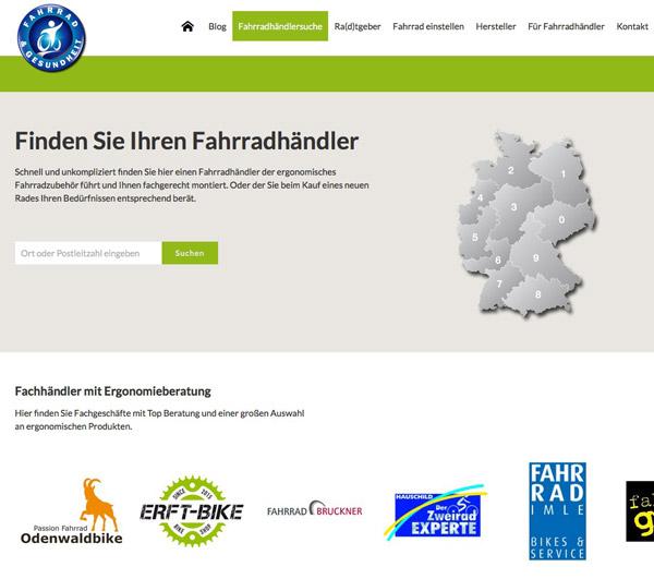 Kostenloser Eintrag für Fahrrad- und Ebike Händler in dem Internetportal Fahrrad & Gesundheit.de