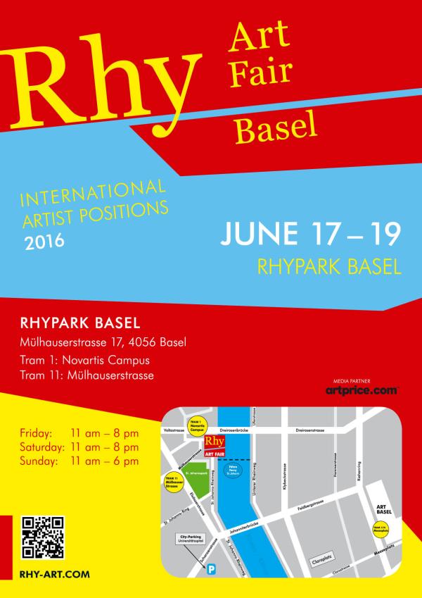 Die Aussteller auf der Basler Kunstmesse Rhy Art Fair Basel im Juni 2016.