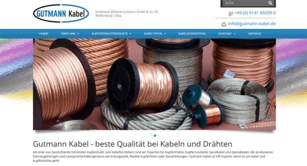 Gutmann Kabel präsentiert neue Website