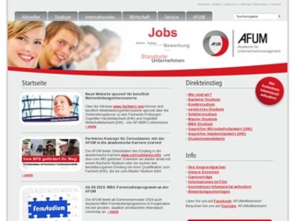 MBA / Master Studiengänge an der AFUM