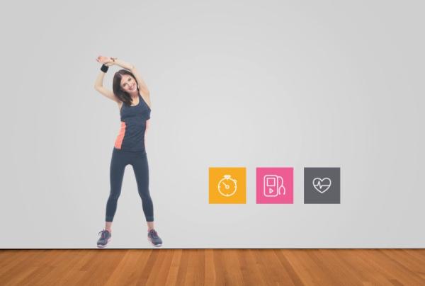 Die neue Trainingsart wird von einem lebensgroßen virtuellen Trainer angeboten