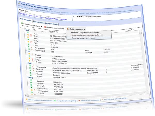 Berechtigungsmanagement und Kompetenzen mit IBM Notes via "Deep Thought" - Datenschnittstelle