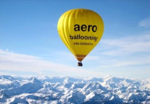 Die Ballonfahrt eine Welt aus der Vogelperspektive