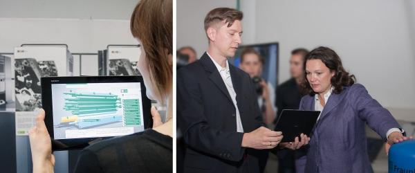 Industrie 4.0 Assistenz-Systeme: Bundesarbeitsministerin informiert sich bei Fraunhofer über neue Ansätze