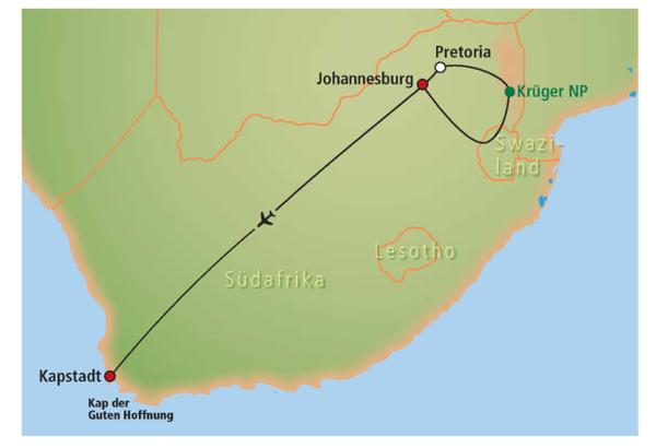 Südafrika-Rundreise Krügerpark und Kapstadt, 12 Tage