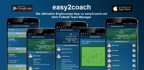 Die easy2coach Team-Manager App begeistert die App-Gemeinde von der Kreisliga bis zur Bundesliga