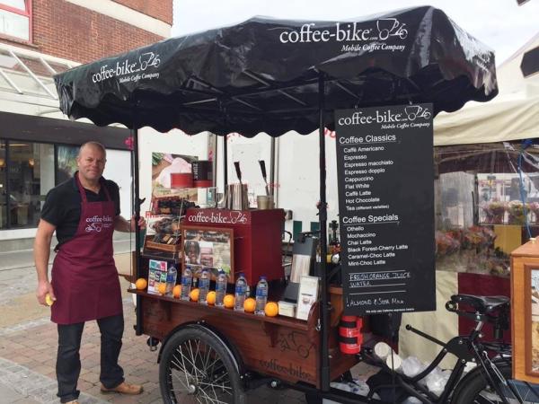 Das Coffee-Bike startet in Worcester