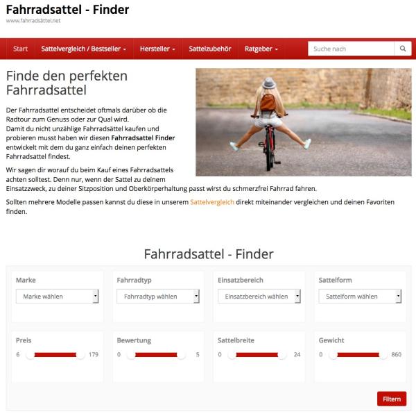 Finde den passenden Fahrradsattel