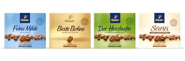 Syndicate gestaltet für Tchibo das Packaging des Filterkaffee-Sortiments.