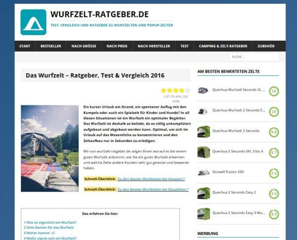 Das Wurfzelt - der praktische Allrounder für den nächsten Campingurlaub