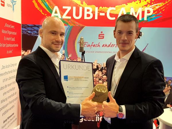 Azubi-Camp der Sparkassen gewinnt Gold beim Europäischen Trainingspreis des BDVT 2016/2017