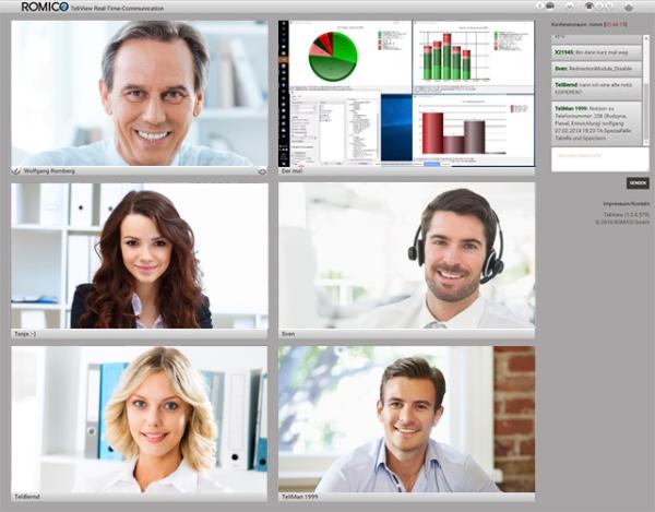WebRTC Multipoint-Video-Konferenzportal ROMICO.NET für alle jetzt kostenlos nutzbar