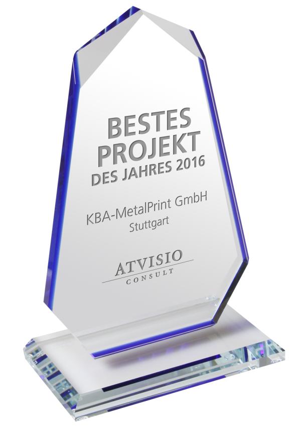 ATVISIO Award 2016 geht an KBA-MetalPrint