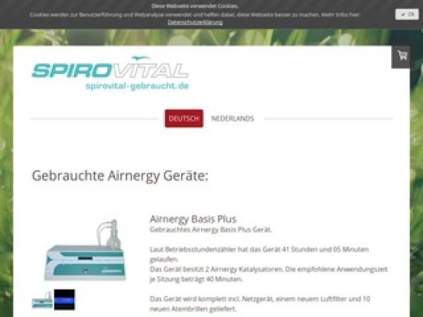 Gebrauchte Airnergy Geräte nun endlich auch online erhältlich auf spirovital-gebraucht.de