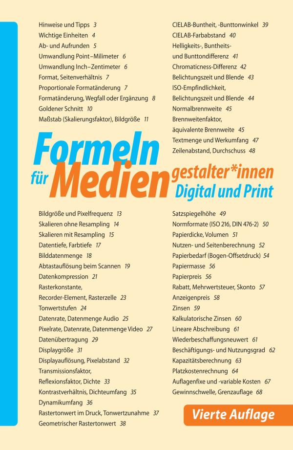 Formeln für Mediengestalter*innen Digital und Print - Lösungswege für rechnerische Aufgabenstellungen
