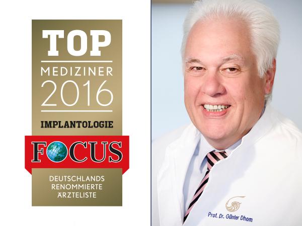 Die Top-Mediziner der Focus-Ärzteliste 2016 im Bereich der Implantologie