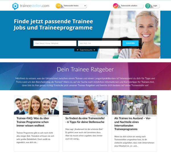 Traineestellen.com - Die neue Jobbbörsel für Absolventen und Young Professionals