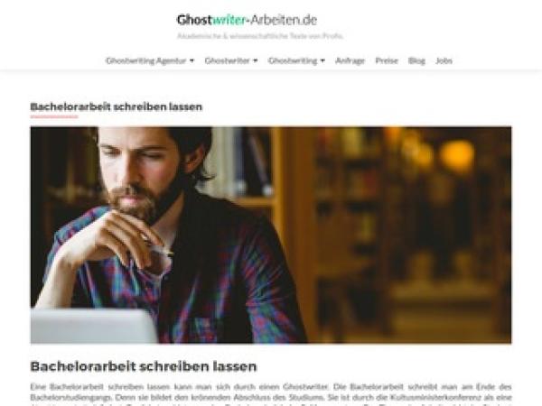 Hilfen für das Schreiben der Bachelorarbeit auf ghostwriter-arbeiten.de