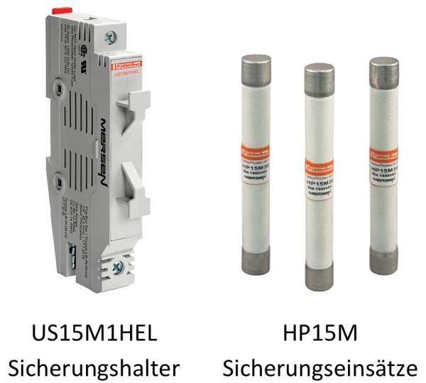 1500 V DC Sicherungseinsätze und kombinierte Sicherungshalter für die Photovoltaik