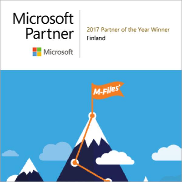Microsoft wählt M-Files zum Partner-of-the-Year-2017