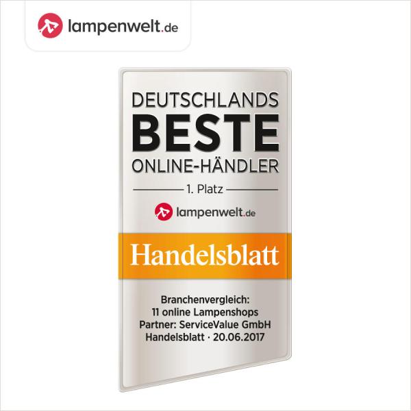 Branchenvergleich Handelsblatt: Lampenwelt.de ist bester Online-Händler der Beleuchtungsbranche