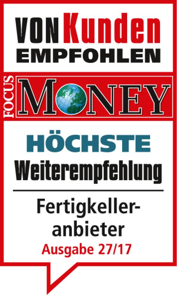 glatthaar-fertigkeller gehört zu den bundesweit 70 besten Unternehmen mit höchster Weiterempfehlungquote