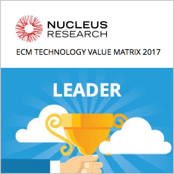 Nucleus Research sieht M-Files als Leader in ECM Value Matrix 2017