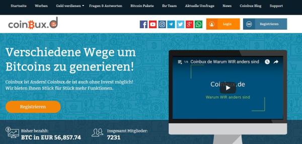 coinbux.de - Die einfache Art um Bitcoins zu generieren 