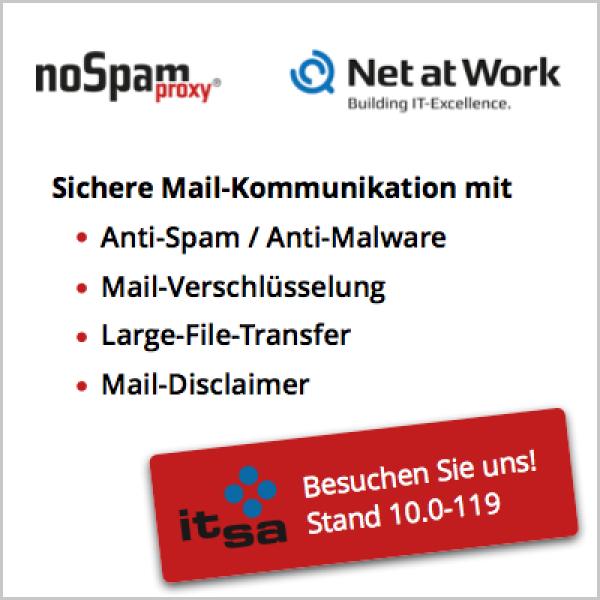 Secure-Mail-Lösung NoSpamProxy in Version 12.1 auf der it-sa