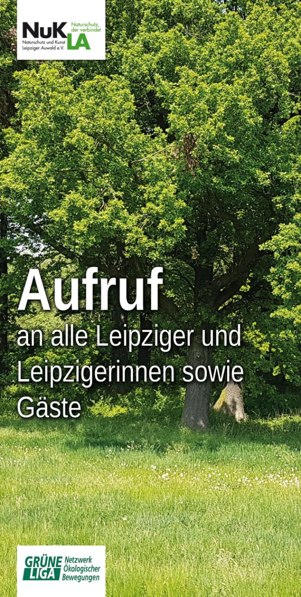 NuKLA fordert, die Fällmaßnahmen im Leipziger Auwald einzustellen