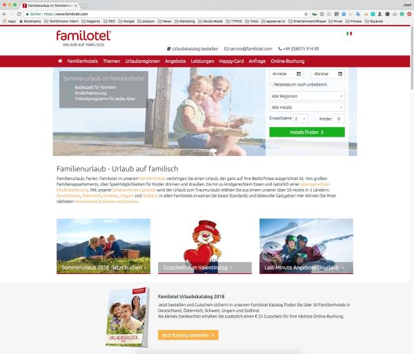 Erfolgreicher Relaunch des Familotel Webportals durch TechDivision